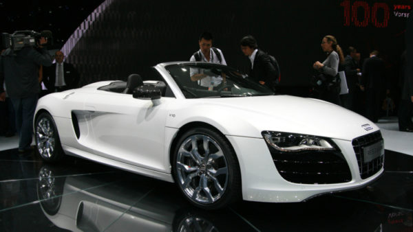 Audi R8 White Spyder Convertible