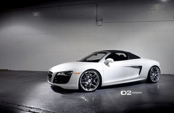 Audi R8 White Spyder Convertible